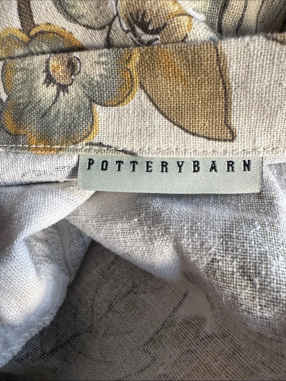 Elegant Pottery Barn, Chinoiserie, Linen, Peacock, Queen Duvet, Sham Set  EUC